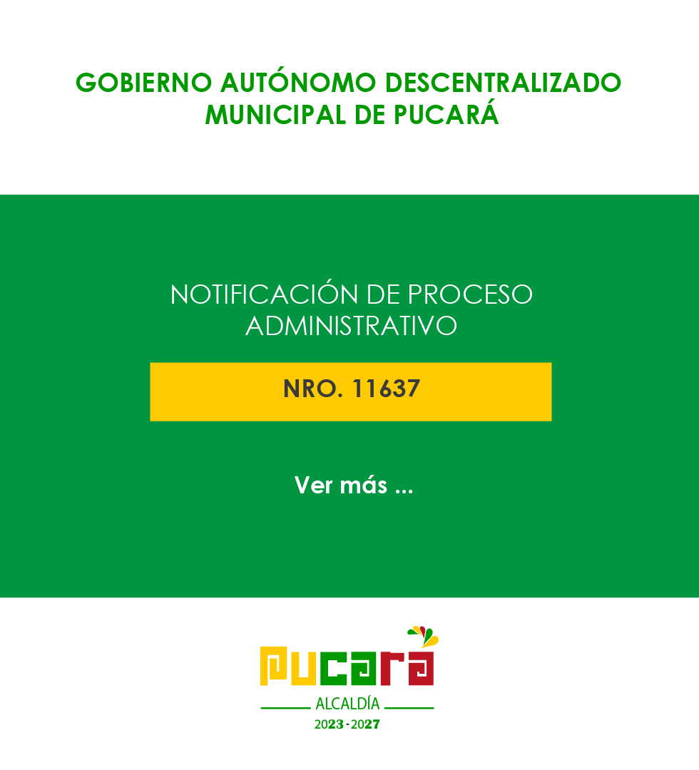 Notificación del proceso administrativo Nro. 11673